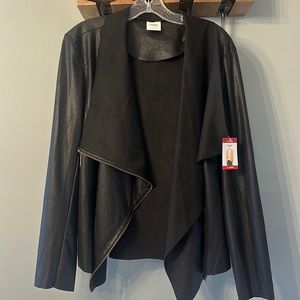 Woman’s MOTE black foil zipper jacket size extra large brand new with tags